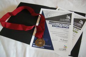 Medal and certificates Medal and certificates