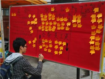 学生在写自己的看法 学生在写自己的看法