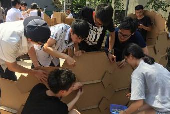 The students are building The students are building